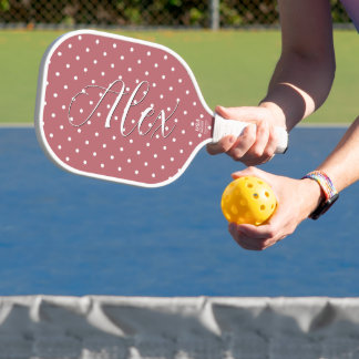 Kleine Stippenroze Wit Stippen Pickleball Paddle