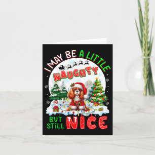 Kleine stoute maar leuke kerstcavalier koning Char Kaart