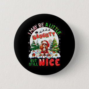 Kleine stoute maar leuke kerstcavalier koning Char Ronde Button 5,7 Cm