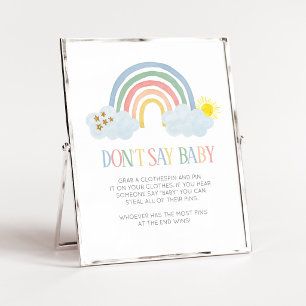 Kleine Straal Zonneschijn Regenboog Zeg Niet Baby  Poster