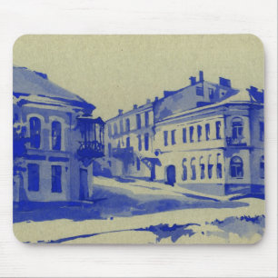 Kleine straten in de oude stad muismat