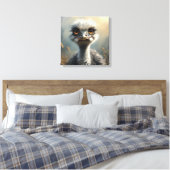 Kleine struisvogel canvas afdruk (Insitu (Slaapkamer))