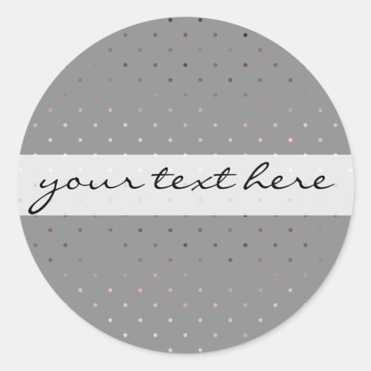 kleine stukjes roos gouden grijze pols ronde sticker (Voorkant)