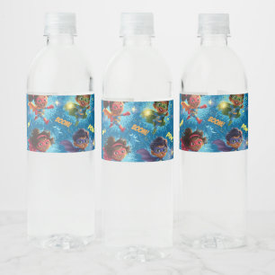 Kleine Superhelden Feestje Waterfles Etiket