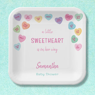 kleine Sweetheart baby shower Papieren Bordje