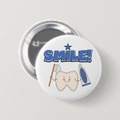 KLEINE T-shirts met tand en cadeautjes Ronde Button 5,7 Cm (Voorkant /achterkant)