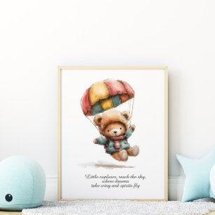 Kleine Teddy Ontdekkingsreiziger Poster voor de Pe