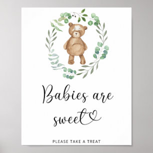 kleine teddybeer baby's zijn zweet poster