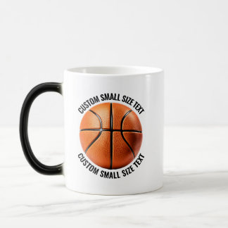 Kleine tekst & basketbal 325ml aangepaste warmte v magische mok