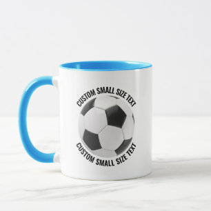 Kleine tekst LICHTBLAUW Combo 325ml Custom voetbal Mok