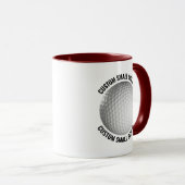 Kleine tekst MAROON Combo 11oz Aangepaste Golf Mok (Voorkant rechts)