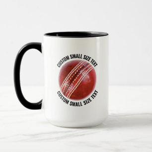 Kleine tekst ZWARTE Combo 15oz Aangepaste Cricket Mok