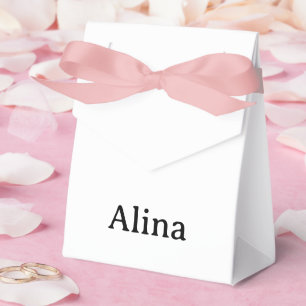 Kleine tent met roze lint 3" x 1,5" x 3,25" bedankdoosjes