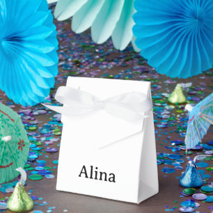 Kleine Tent met Witte Lint 3" x 1,5" x 3,25" Bedankdoosjes