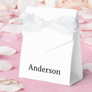 Kleine tent met witte lint 3" x 1,5" x 3,25" bedankdoosjes