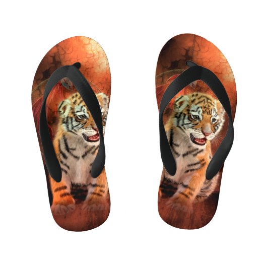 Kleine tijger baby kinder teenslippers (Voetbed)