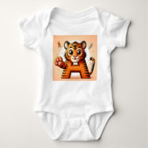 kleine tijger tshirt met een letter