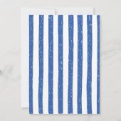 Kleine tomaat blauwe strepen Italiaanse babyshower Kaart (Achterkant)