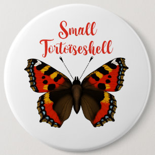 Kleine tortoiseshell vlinder ronde badge button 6,0 cm