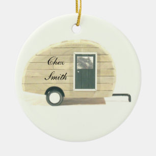 Kleine traankaravaan casa keramisch ornament