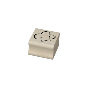 Kleine traditionele chefshoed - Fluffy ronde vorm Rubberstempel