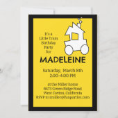 Kleine trein verjaardagsfeestje kaart (Voorkant)