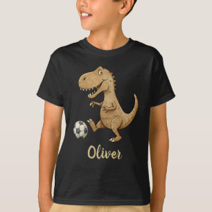 Kleine Trex Speelt Voetbal Persoonlijk T-shirt