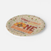 Kleine Turkse Herfst Thanksgiving 1e verjaardag Papieren Bordje (Gekanteld)