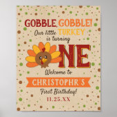 Kleine Turkse Herfst Thanksgiving 1e verjaardag Poster (Voorkant)