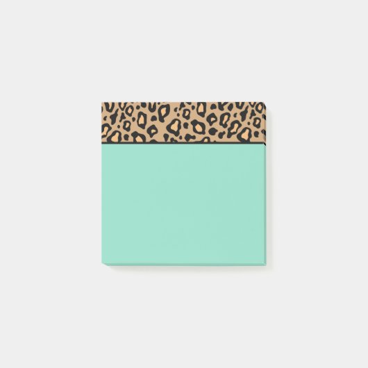 Kleine Turquoise Leopard Post Post-it® Notes (Voorkant)