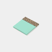 Kleine Turquoise Leopard Post Post-it® Notes (Schuin)