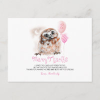 Kleine Uil Verjaardag Dank u