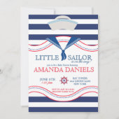 Kleine uitnodigingen voor Nautical Baby Shower (Voorkant)