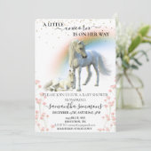 Kleine Unicorn op weg naar regenboogvlies Kaart (Staand voorkant)