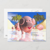 Kleine varkens briefkaart (Voorkant / Achterkant)