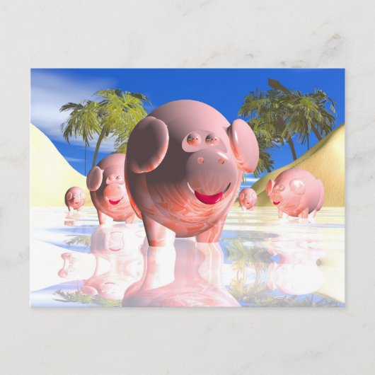 Kleine varkens briefkaart (Voorkant)