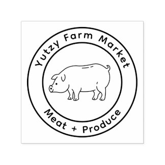 Kleine Varkensboerderij Markt Zelfinktende Stempel