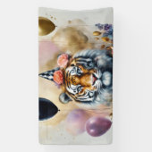 Kleine verjaardag Tiger Banner (Verticaal)