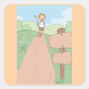 Kleine Verkenner Wandelavontuur Vierkante Sticker
