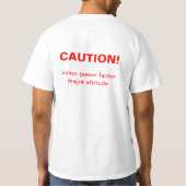 Kleine vermogensfactor, grote instelling t-shirt (Achterkant)