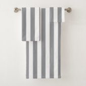 Kleine verticale grijze strepen bad handdoek (Insitu)