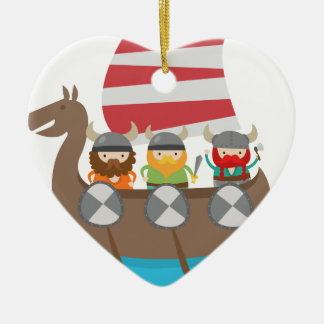 Kleine Vikingen op het schip Keramisch Ornament