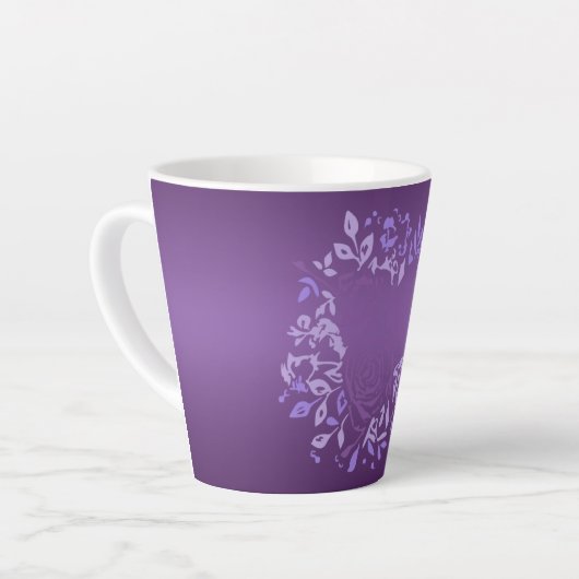 Kleine Violet Roos Latte Mok (Linkerhoek)