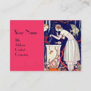 KLEINE VIS, DECO BEAUTY MODE Pink Blue Visitekaartje
