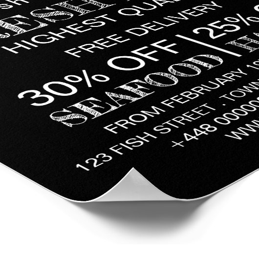 Kleine vis, visser/vrouw, vismarkt poster (Hoek)