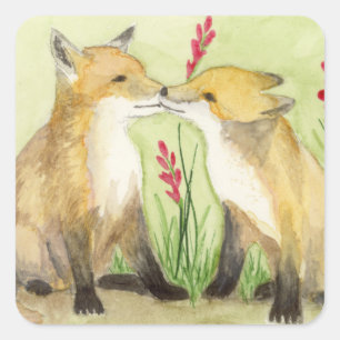 Kleine Vixens Vierkante Sticker