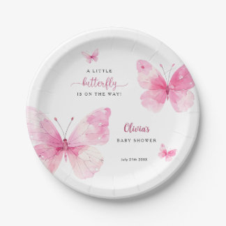 Kleine Vlinder Baby Shower Papieren Bordje