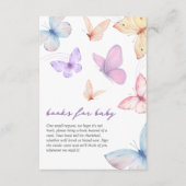 Kleine vlinder Boeken voor Baby shower Informatiekaartje (Voorkant)