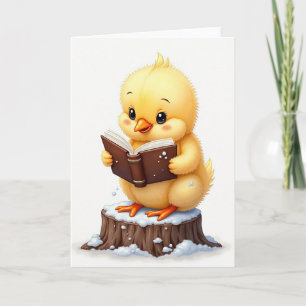 Kleine Vogel Leest Boek Kaart