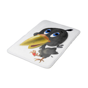 Kleine vogel met Heart Gift Bath Mat - Uw kleuren